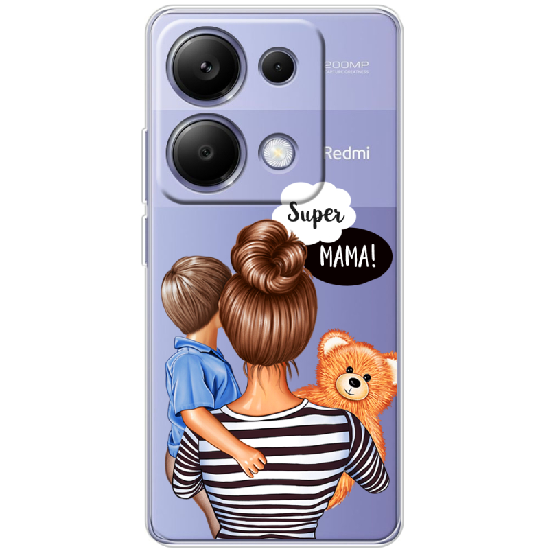 Прозрачный чехол BoxFace Poco M6 Pro Super Mama and Son