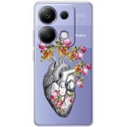 Чехол со стразами BoxFace Poco M6 Pro Heart