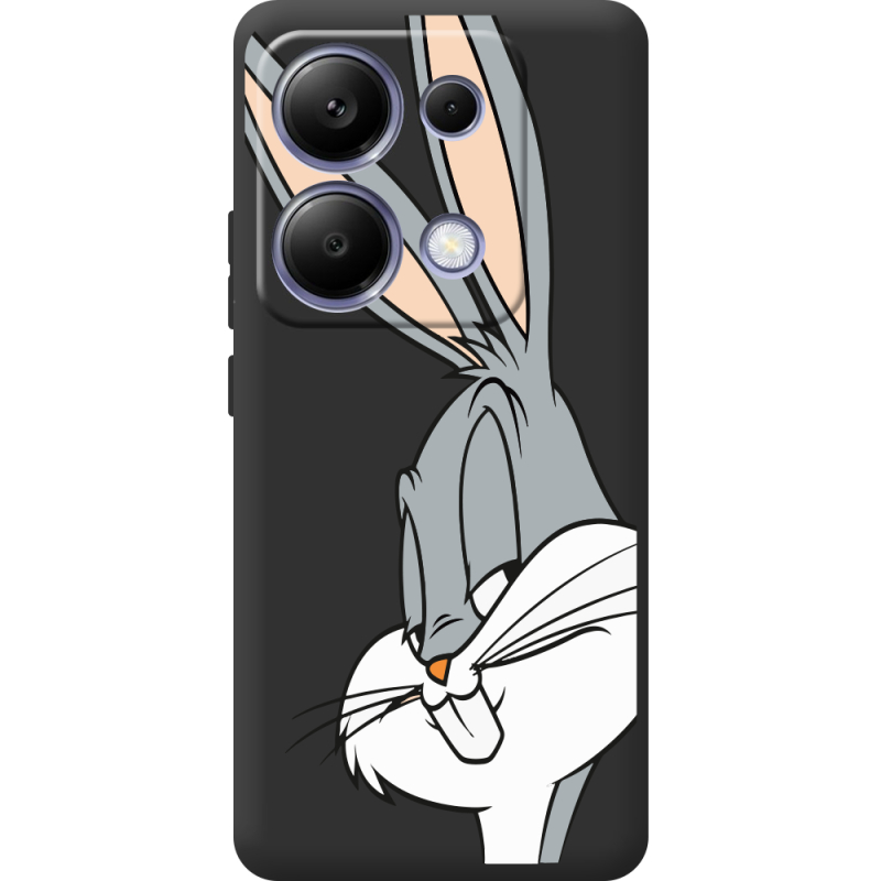 Черный чехол BoxFace Poco M6 Pro Lucky Rabbit