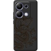 Черный чехол BoxFace Poco M6 Pro Chinese Dragon