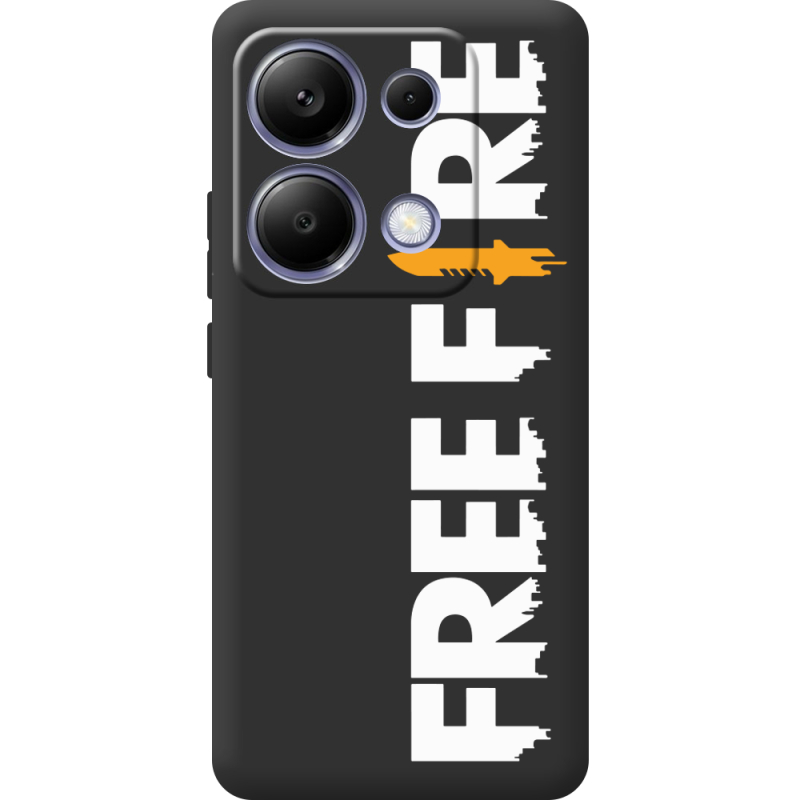 Черный чехол BoxFace Poco M6 Pro Free Fire White Logo