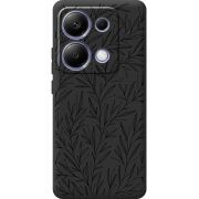 Черный чехол BoxFace Poco M6 Pro Leaves