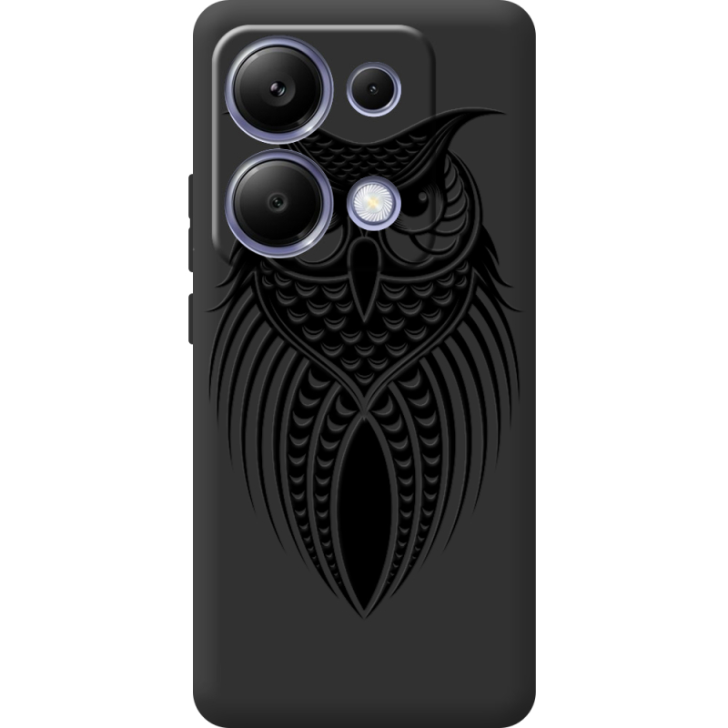 Черный чехол BoxFace Poco M6 Pro Owl