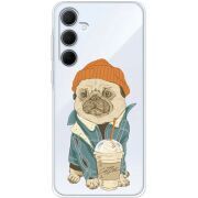 Прозрачный чехол BoxFace Samsung Galaxy A35 5G (A356) Dog Coffeeman