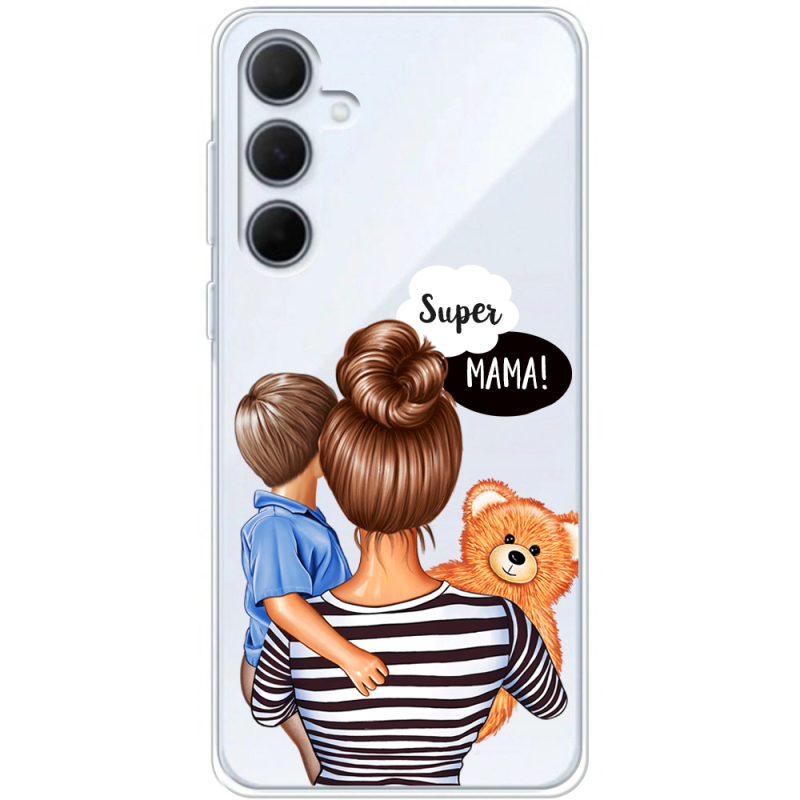 Прозрачный чехол BoxFace Samsung Galaxy A35 5G (A356) Super Mama and Son