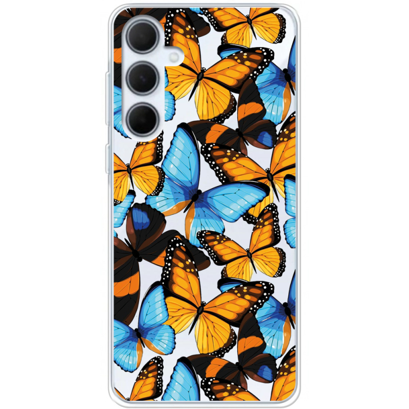 Прозрачный чехол BoxFace Samsung Galaxy A35 5G (A356) Butterfly Morpho