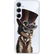 Прозрачный чехол BoxFace Samsung Galaxy A35 5G (A356) Steampunk Cat