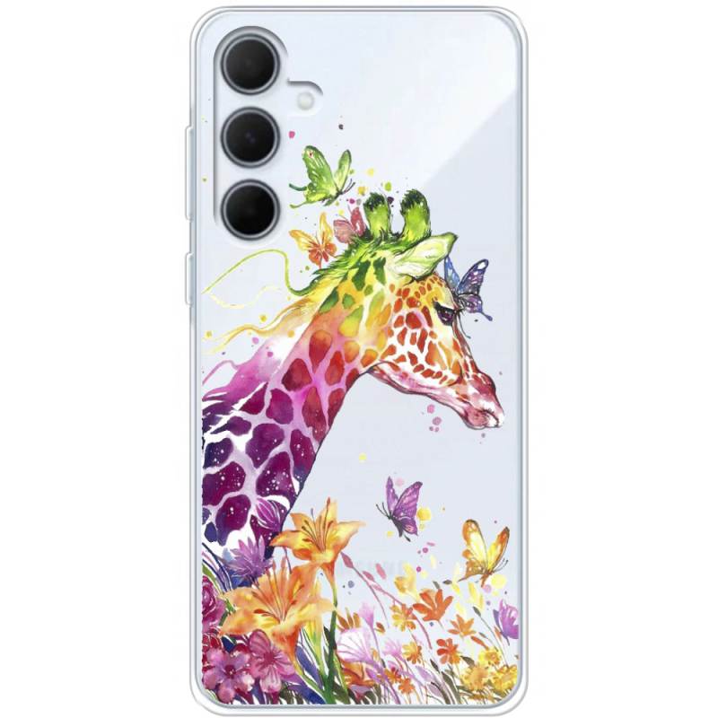 Прозрачный чехол BoxFace Samsung Galaxy A35 5G (A356) Colorful Giraffe