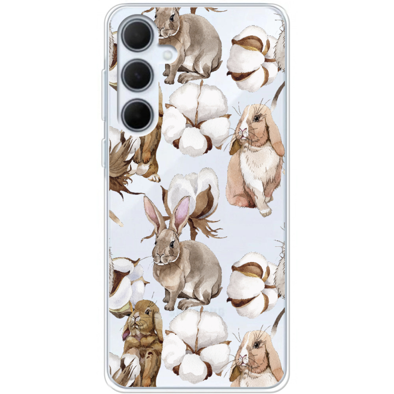 Прозрачный чехол BoxFace Samsung Galaxy A35 5G (A356) Cotton and Rabbits