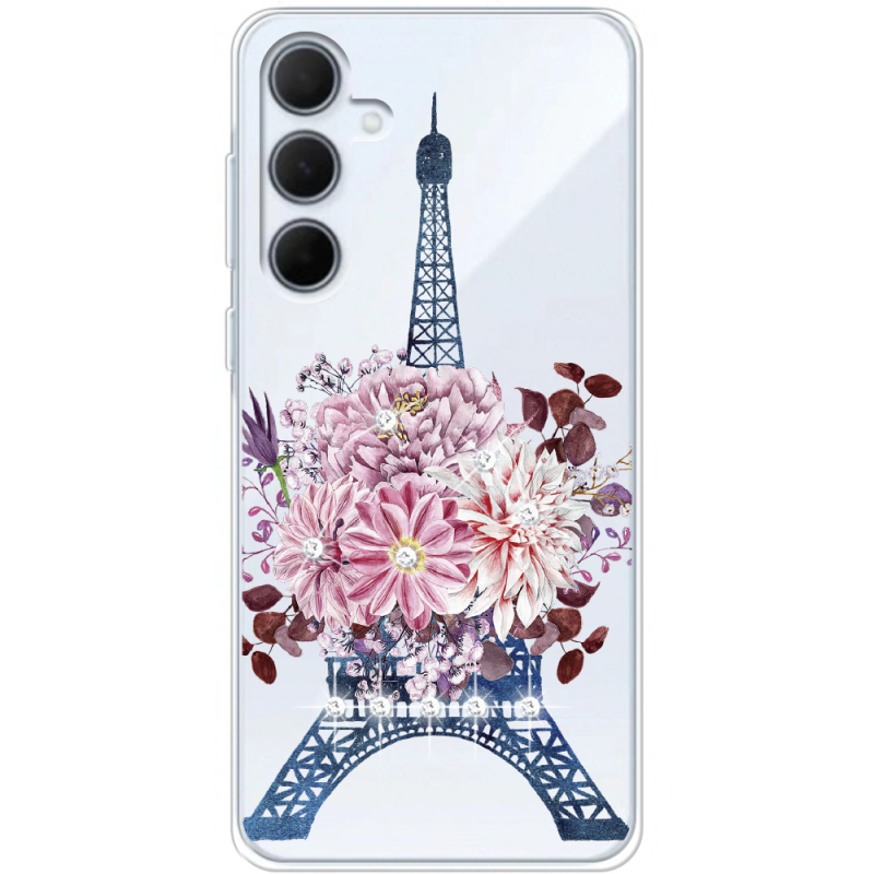 Чехол со стразами Samsung Galaxy A35 5G (A356) Eiffel Tower