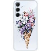 Чехол со стразами Samsung Galaxy A35 5G (A356) Ice Cream Flowers