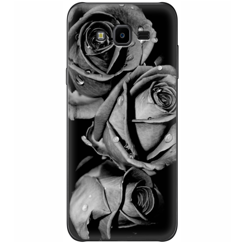 Чехол Uprint Samsung Galaxy J7 Neo Duos J701 Black and White Roses