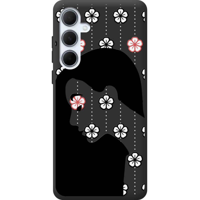 Черный чехол BoxFace Samsung Galaxy A35 5G (A356) Flower Hair