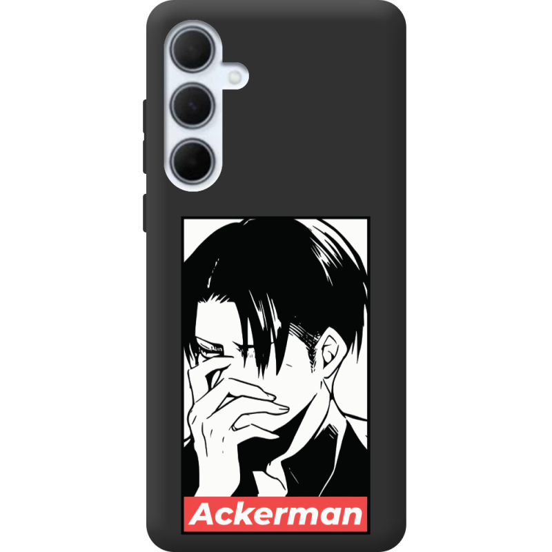 Черный чехол BoxFace Samsung Galaxy A35 5G (A356) Attack On Titan - Ackerman