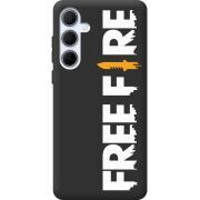 Черный чехол BoxFace Samsung Galaxy A35 5G (A356) Free Fire White Logo