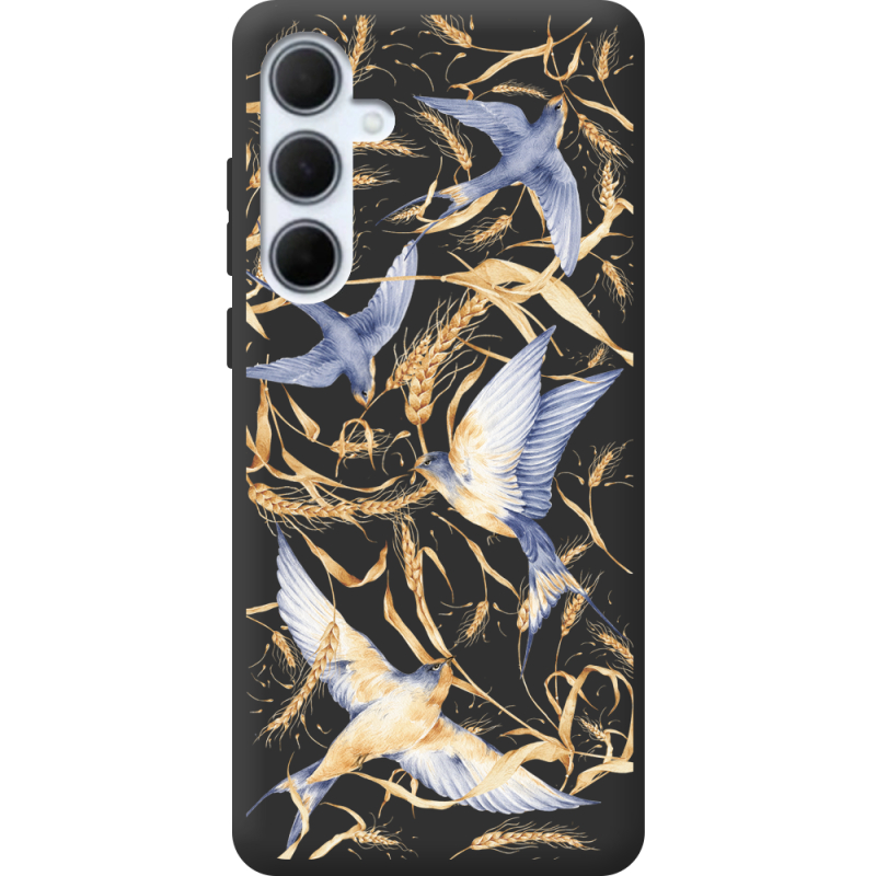 Черный чехол BoxFace Samsung Galaxy A35 5G (A356) Ластівки