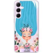 Прозрачный чехол BoxFace Samsung Galaxy A55 5G (A556) Blue Hair