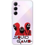 Прозрачный чехол BoxFace Samsung Galaxy A55 5G (A556) siquid game люди в красном