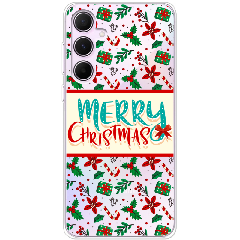 Прозрачный чехол BoxFace Samsung Galaxy A55 5G (A556) Vintage Christmas Pattern