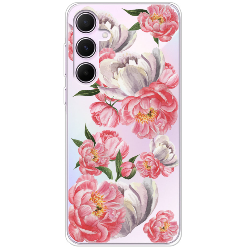 Прозрачный чехол BoxFace Samsung Galaxy A55 5G (A556) Peony Watercolor Style