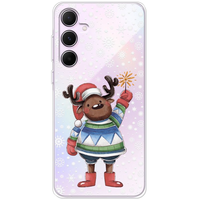 Прозрачный чехол BoxFace Samsung Galaxy A55 5G (A556) Christmas Deer with Snow