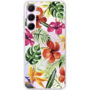 Прозрачный чехол BoxFace Samsung Galaxy A55 5G (A556) Tropical Flowers