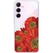 Прозрачный чехол BoxFace Samsung Galaxy A55 5G (A556) Red Poppies