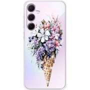 Чехол со стразами Samsung Galaxy A55 5G (A556) Ice Cream Flowers