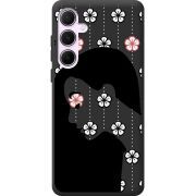 Черный чехол BoxFace Samsung Galaxy A55 5G (A556) Flower Hair