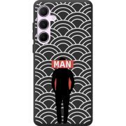 Черный чехол BoxFace Samsung Galaxy A55 5G (A556) Man Pattern