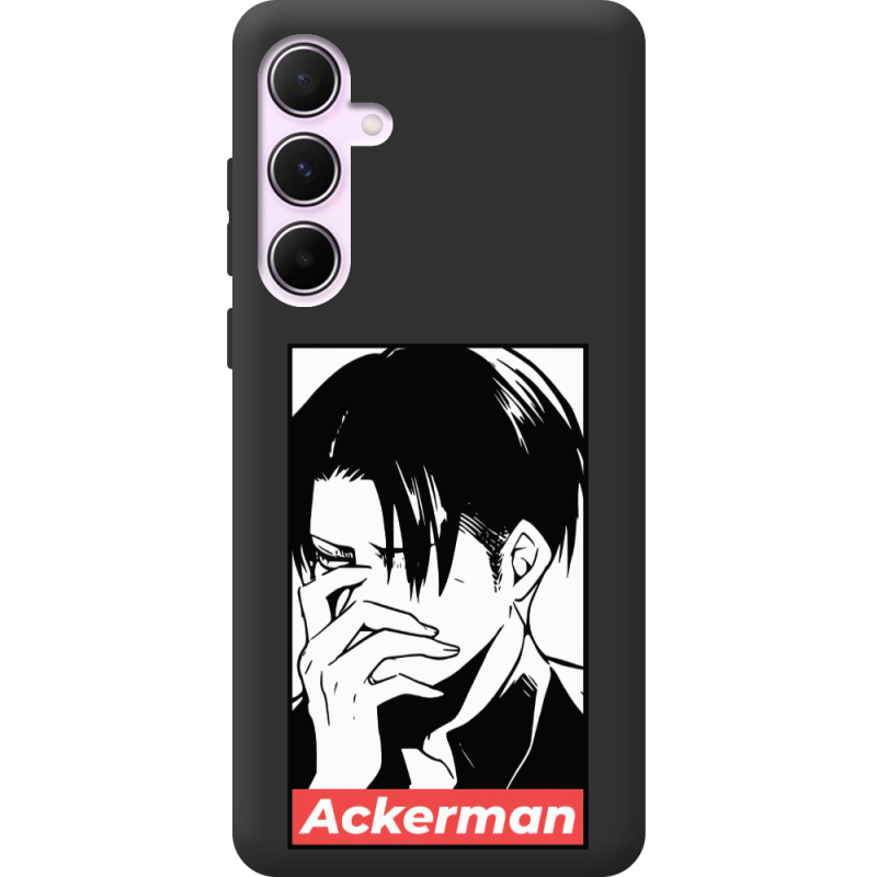 Черный чехол BoxFace Samsung Galaxy A55 5G (A556) Attack On Titan - Ackerman
