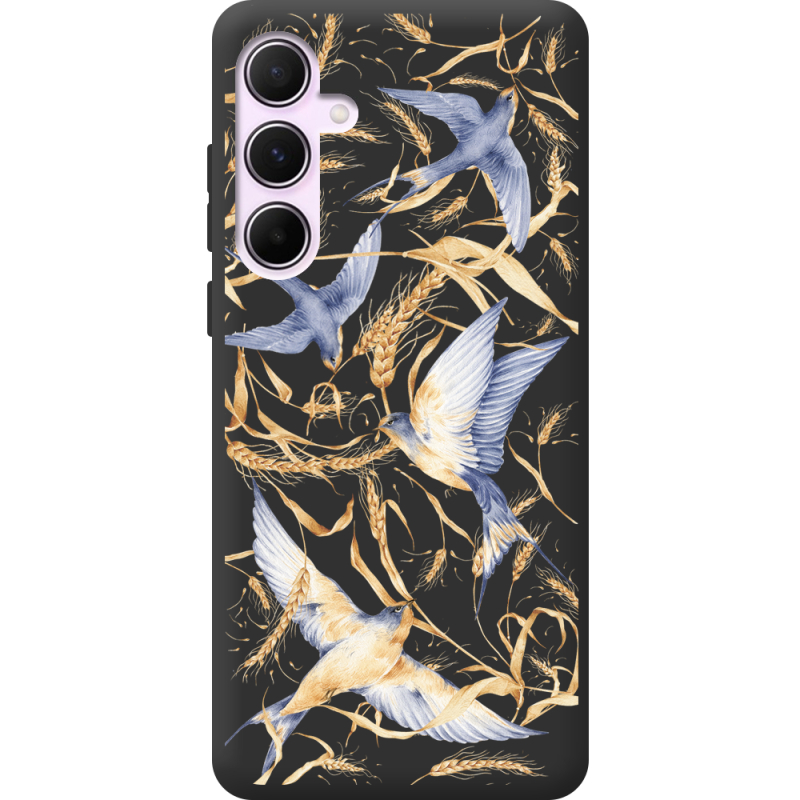 Черный чехол BoxFace Samsung Galaxy A55 5G (A556) Ластівки