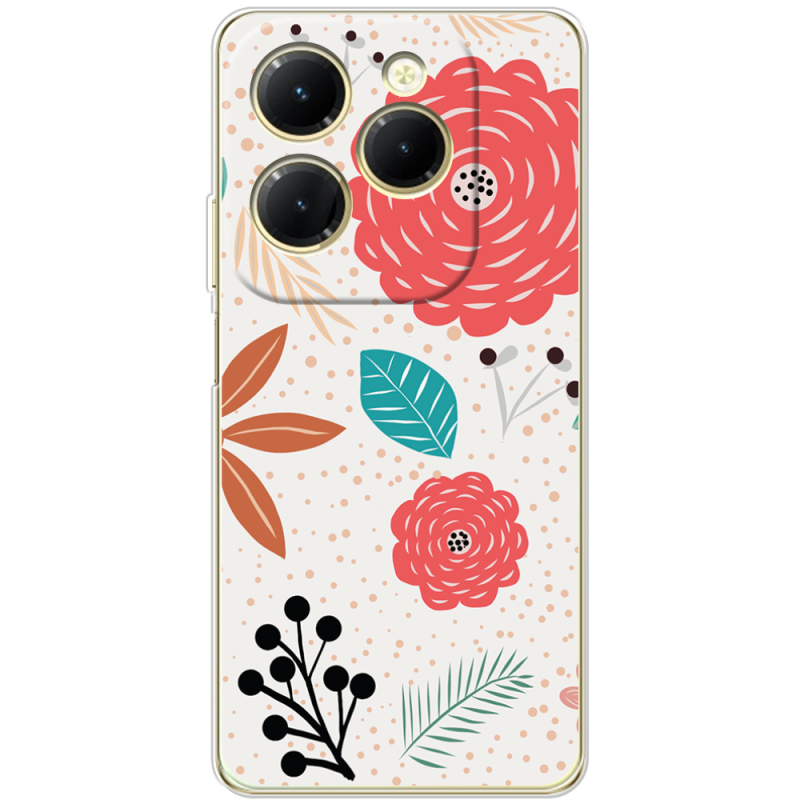 Чехол BoxFace Infinix Hot 40 Line Flowers