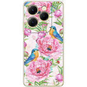 Чехол BoxFace Infinix Hot 40 Birds and Flowers