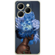 Чехол BoxFace Infinix Hot 40 Exquisite Blue Flowers