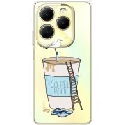 Прозрачный чехол BoxFace Infinix Hot 40 Segull in Cofee Pool