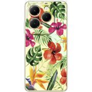 Прозрачный чехол BoxFace Infinix Hot 40 Tropical Flowers