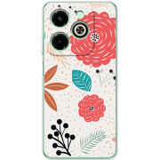 Чехол BoxFace Infinix Hot 40i Line Flowers