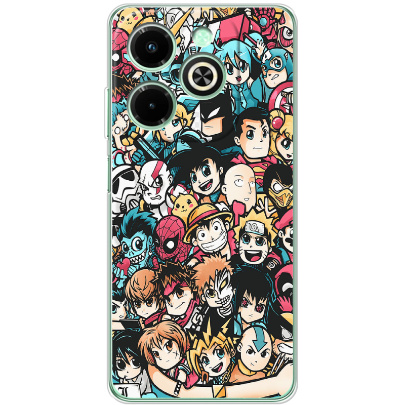 Чехол BoxFace Infinix Hot 40i Anime Stickers