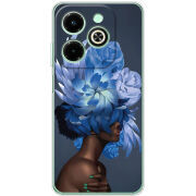 Чехол BoxFace Infinix Hot 40i Exquisite Blue Flowers