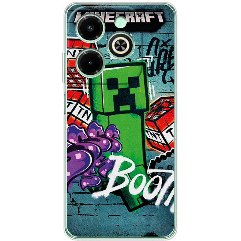 Чехол BoxFace Infinix Hot 40i Minecraft Graffiti