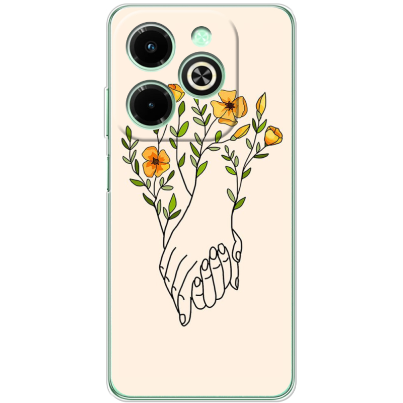 Чехол BoxFace Infinix Hot 40i Flower Hands