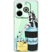 Прозрачный чехол BoxFace Infinix Hot 40i City Girl