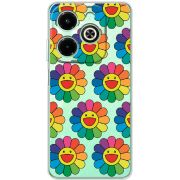 Прозрачный чехол BoxFace Infinix Hot 40i Hippie Flowers