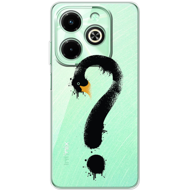 Прозрачный чехол BoxFace Infinix Hot 40i Swan question