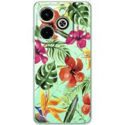 Прозрачный чехол BoxFace Infinix Hot 40i Tropical Flowers