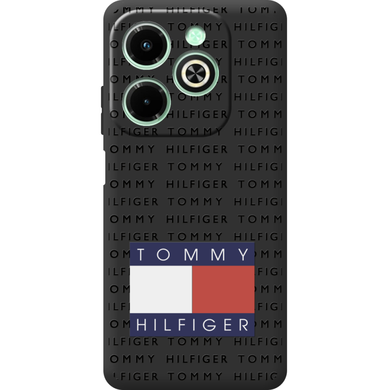 Черный чехол BoxFace Infinix Hot 40i Tommy Print