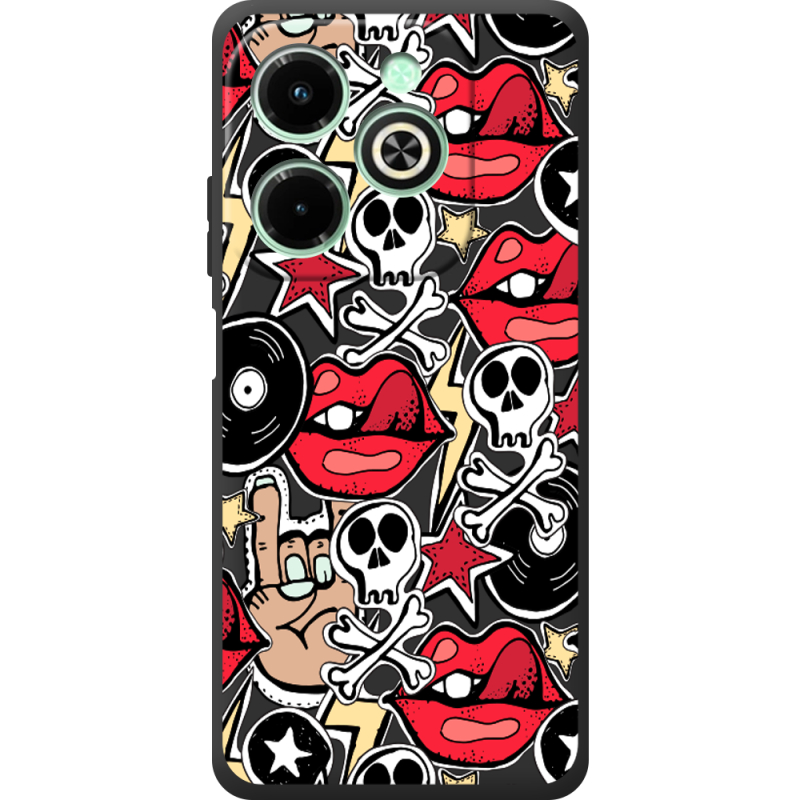 Черный чехол BoxFace Infinix Hot 40i Rock Graffiti