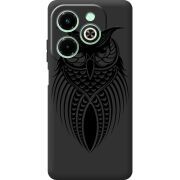 Черный чехол BoxFace Infinix Hot 40i Owl