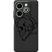 Черный чехол BoxFace Infinix Hot 40i Skull and Roses